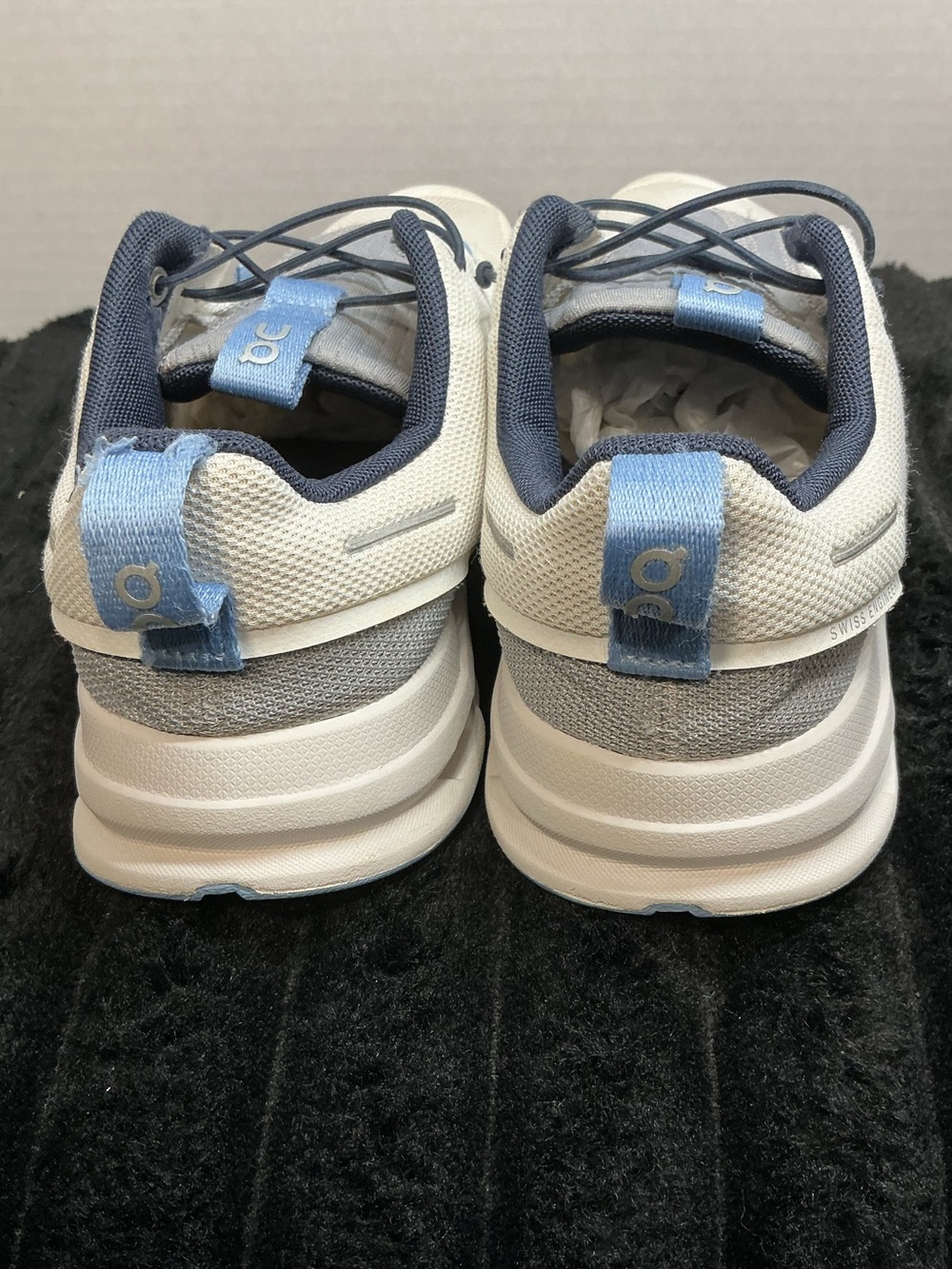 On Cloud Sky Kids 5.5Y / Women’s 7 Running Shoes White Denim Blue - Picture 4 of 16
